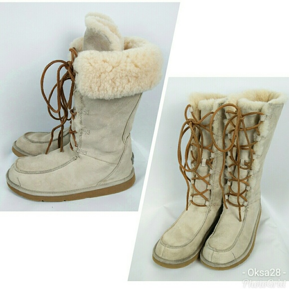 UGG Shoes - Ugg Uptown II lace up tall shearling boot